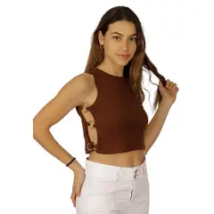 DIVINO JEANS - Polera Eufrates I Café