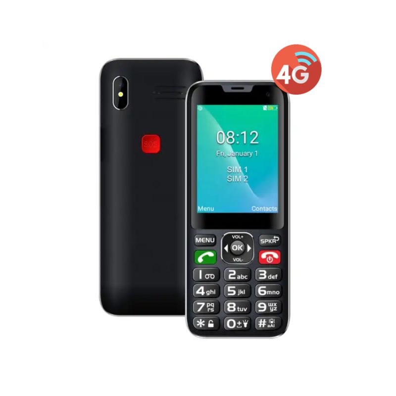 TECNOLAB - Teléfono Senior 4G - Teclas Grandes Botón SOS Linterna y Batería Larga Duración