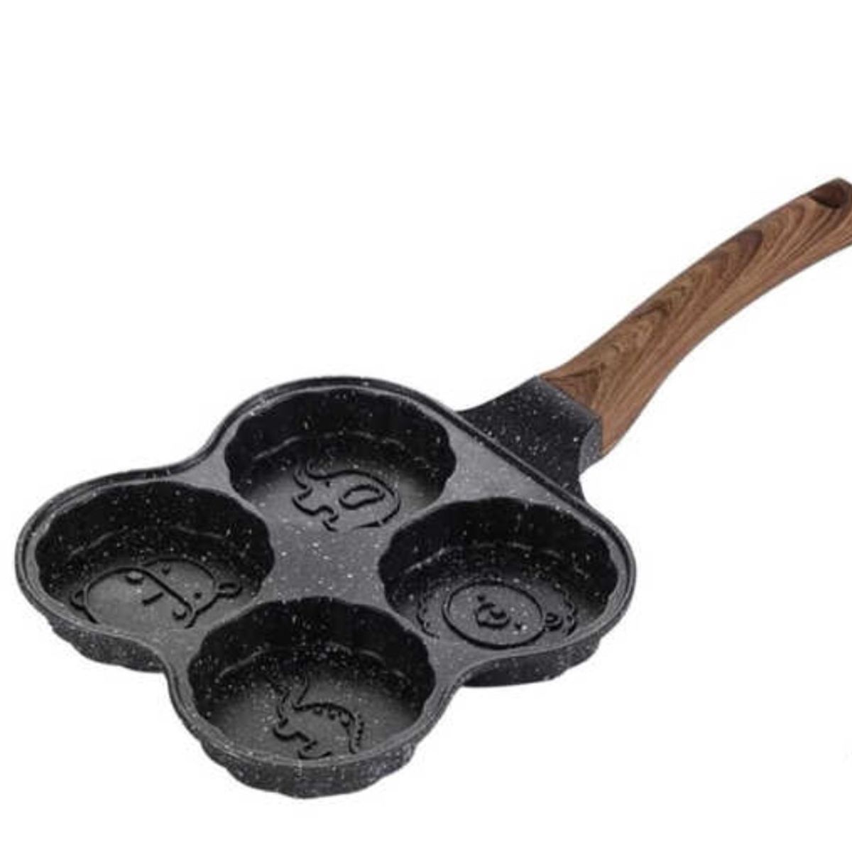 GENERICO - Sarten Manual Multiuso 4 Espacios Figuras Para Huevos