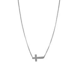 ANDREA COGGIOLA JOYAS - Collar Cruz Cadena Grumet Plata Fina 925