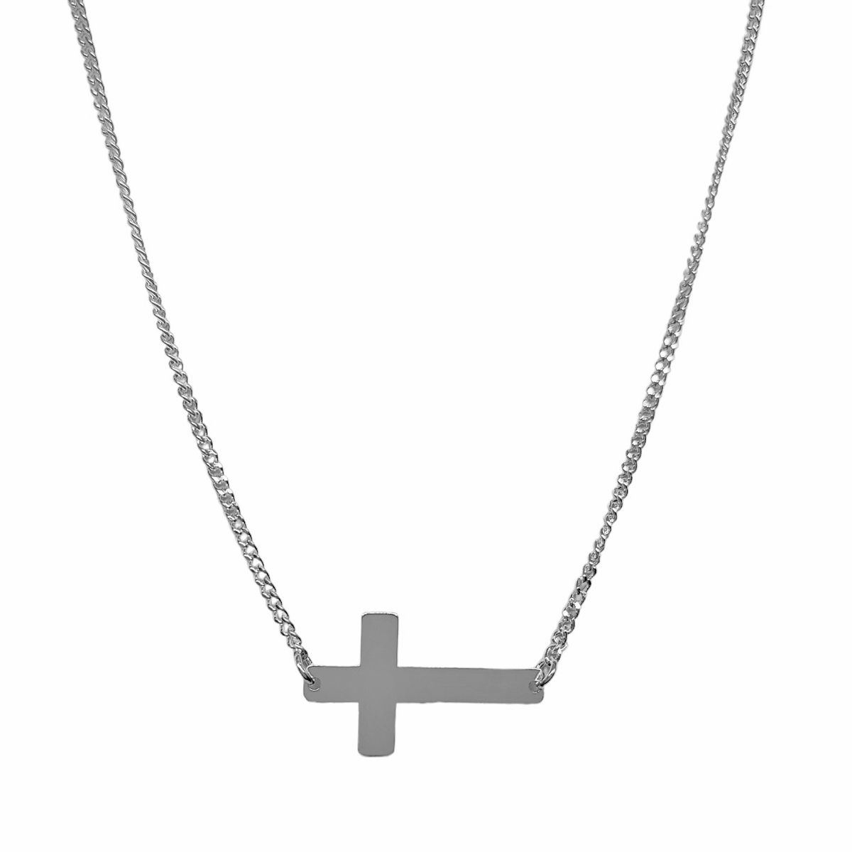 COGGIOLA - Collar Cruz Cadena Grumet Plata Fina 925