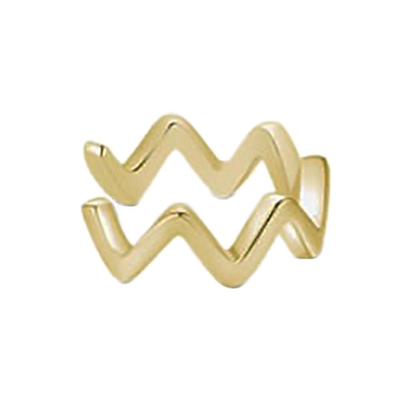 GENERICO - Earcuff Zig Zag Gold - Azul Zafira