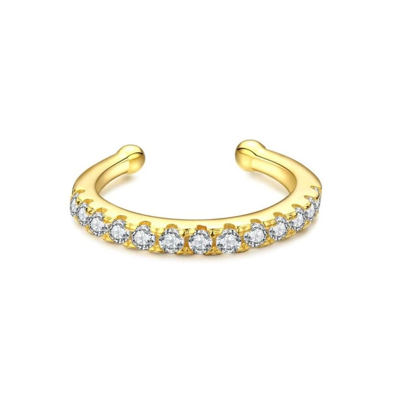 GENERICO - Earcuff Circón Blanco Gold - Azul Zafira