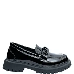 ALQUIMIA - Mocasin Mujer Negro Charol Ituri