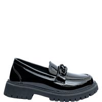 Mocasin Mujer Negro Charol Ituri