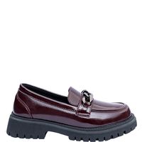 Mocasin Mujer Burdeo Charol Ituri
