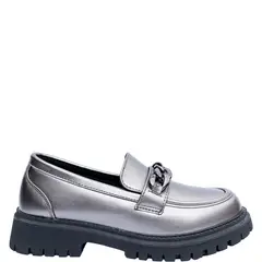 ALQUIMIA - Mocasin Mujer Plateado Ituri
