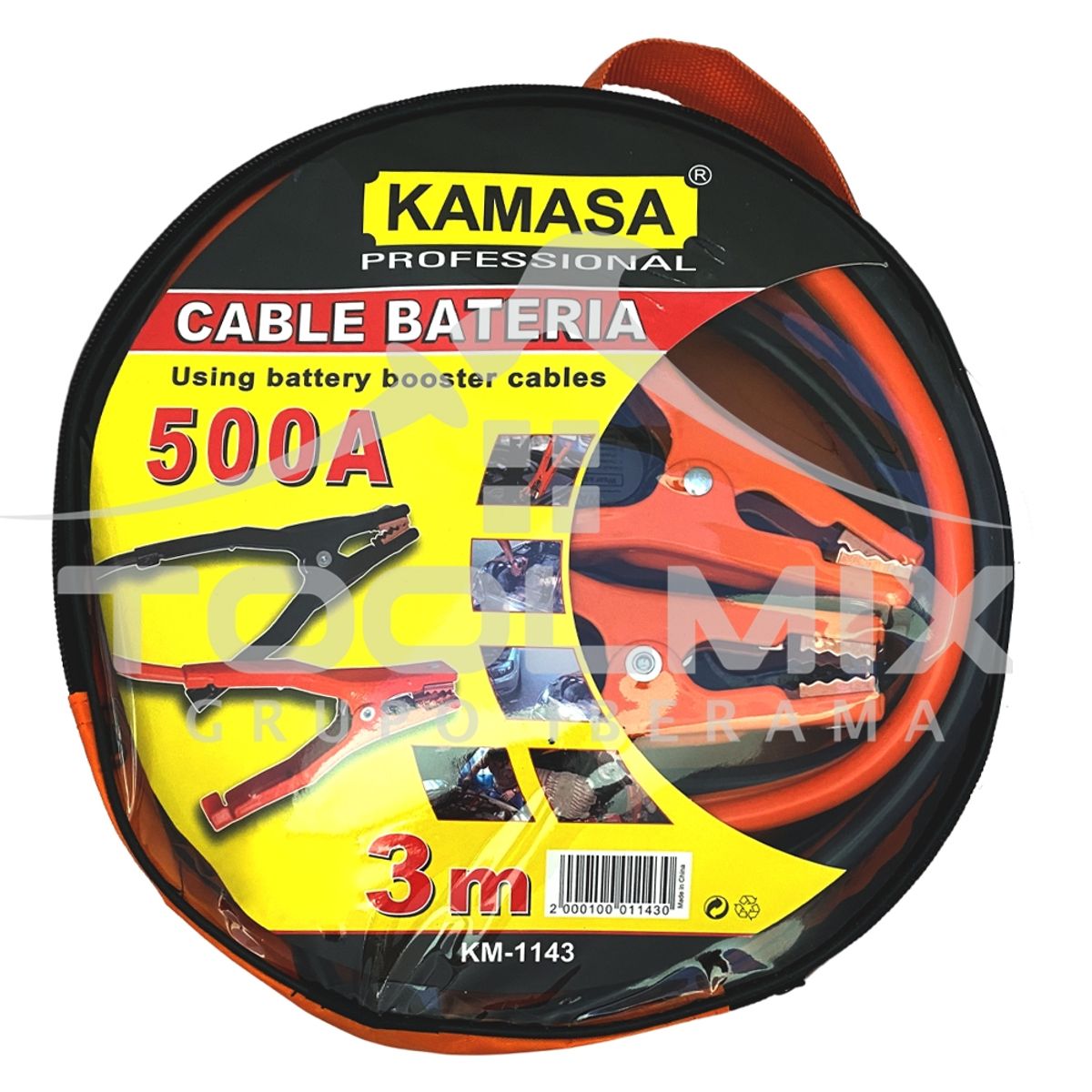 KAMASA - Cable  Puente De Batería 500a Roba Corriente Auto Kamasa
