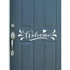 GENERICO - Pegatinas para puertas con estampado de letra Welcome