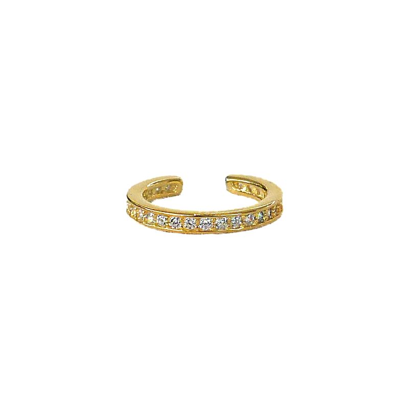GENERICO - Earcuff Circón Oro - Azul Zafira