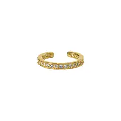 GENERICO - Earcuff Circón Oro - Azul Zafira