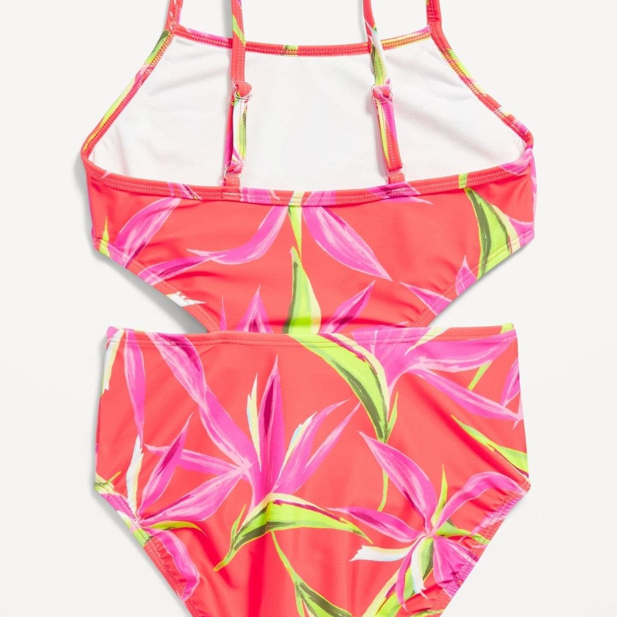 OLD NAVY - Traje De Baño Cut-Out-Waist Estampado Rojo OLD NAVY