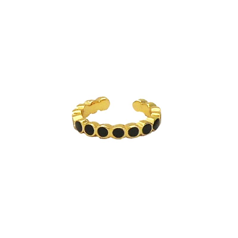 GENERICO - Earcuff Gold Negro - Azul Zafira