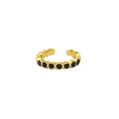GENERICO - Earcuff Gold Negro - Azul Zafira
