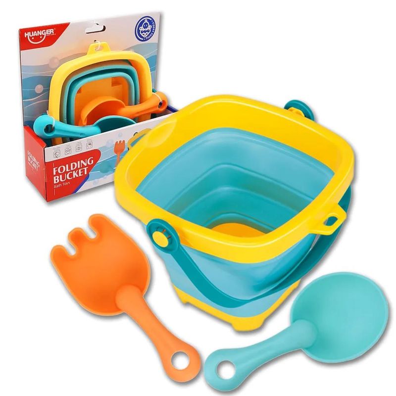 HUANGER - Set De Playa Juguete Arena Infantil Balde Plegable Accesorio