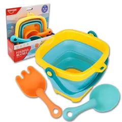 HUANGER - Set De Playa Juguete Arena Infantil Balde Plegable Accesorio