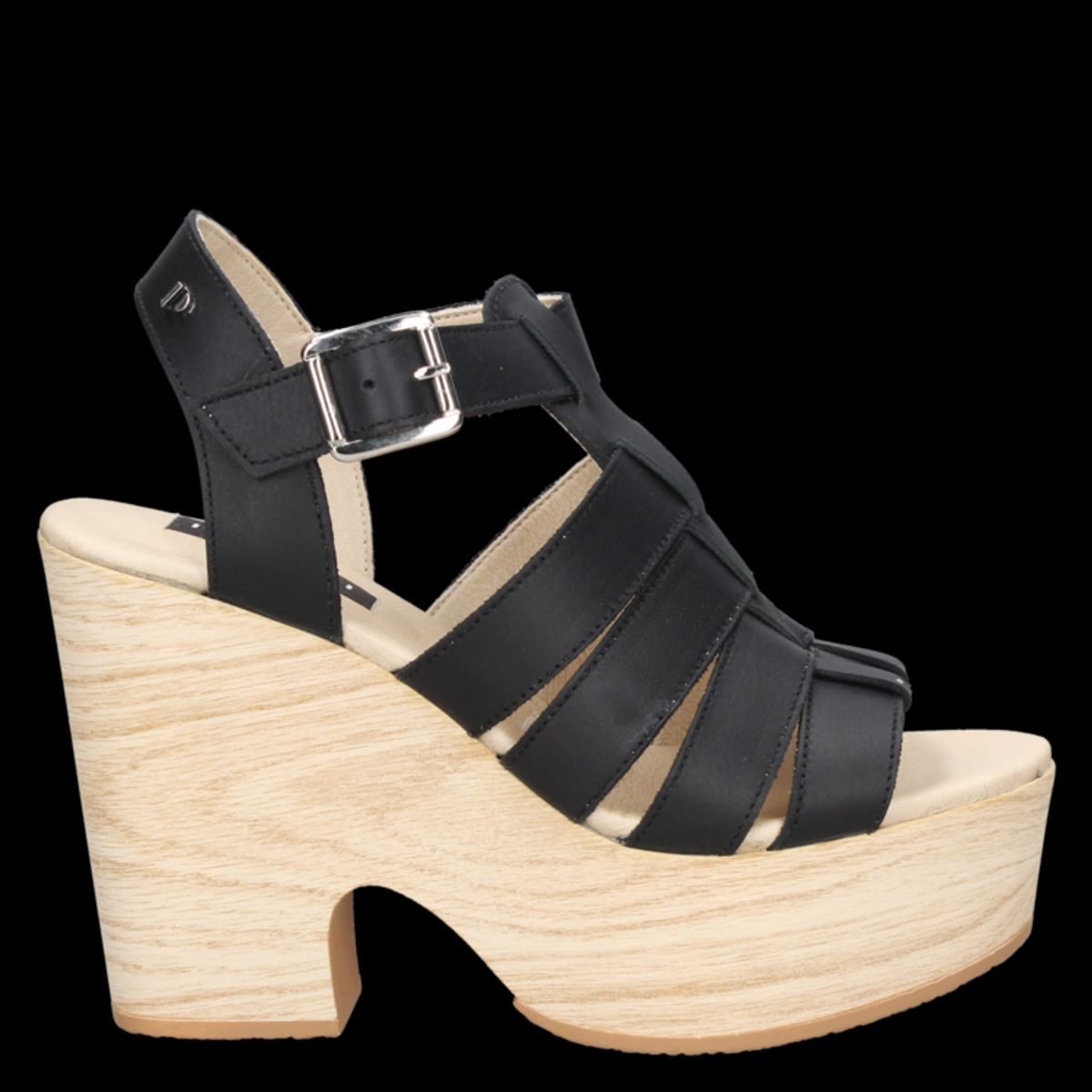 POLLINI - Sandalia Casual Negro Pollini