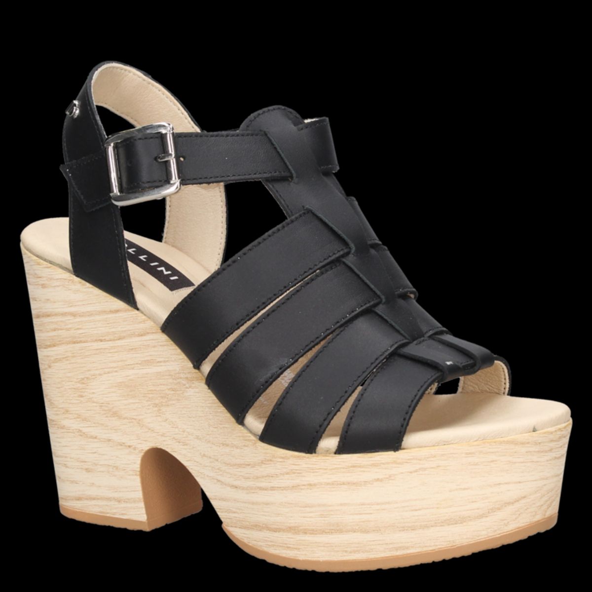 POLLINI - Sandalia Casual Negro Pollini