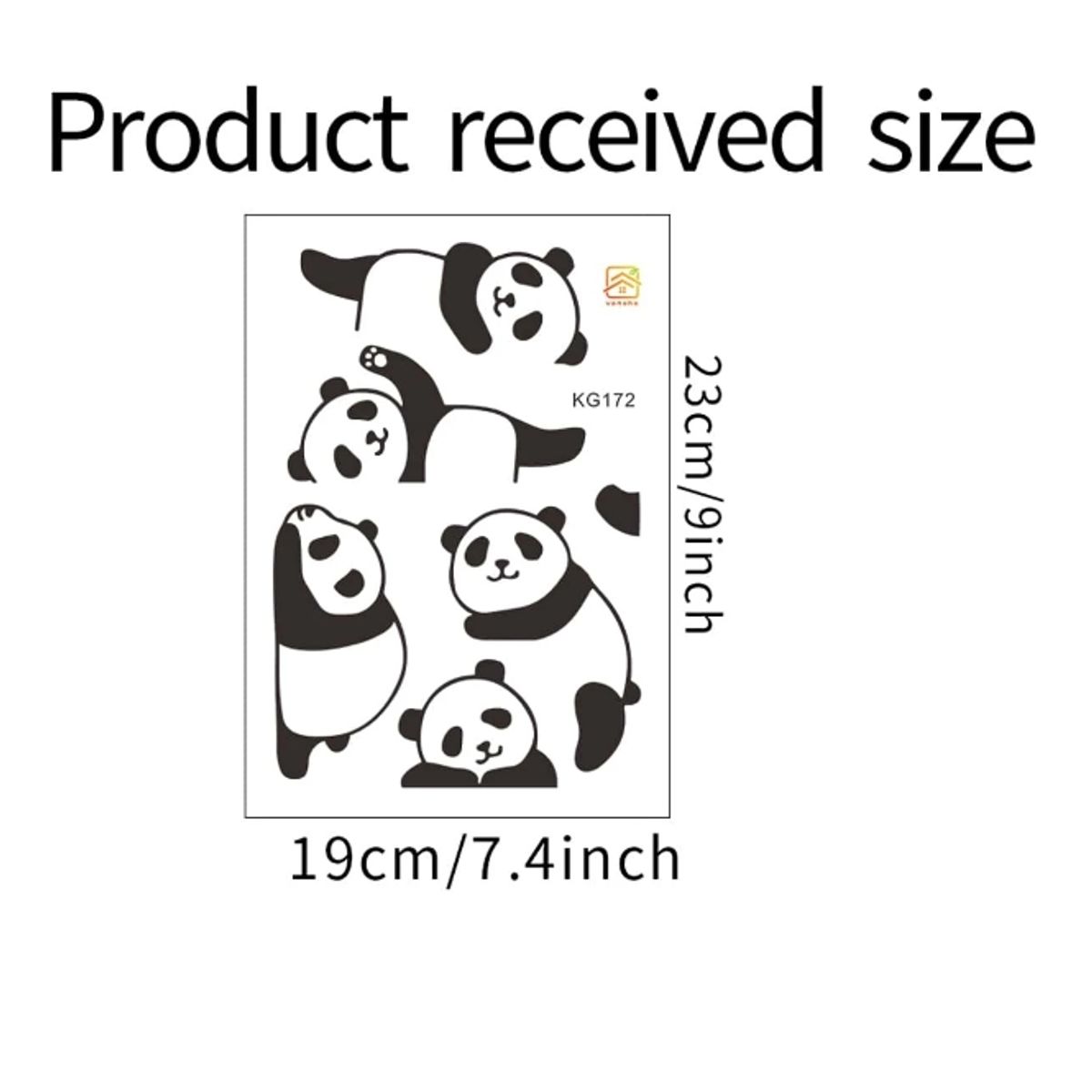 GENERICO - Pegatina adhesiva de pared de estampado de cinco pandas