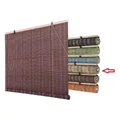 BAMBU - Cortina Roller natural 150x200 Esterilla Enrollable WOOD