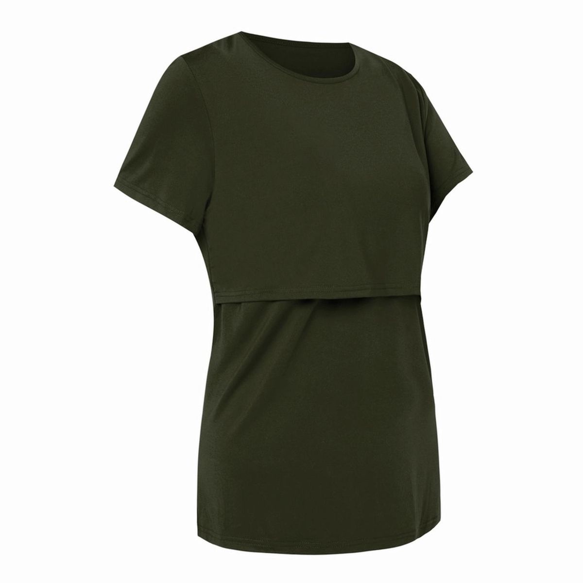 KIVARA - Polera Lactancia Maternidad Lina Manga Corta Verde Musgo - Verde