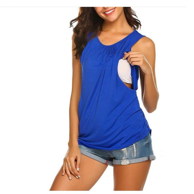 KIVARA - Polera Lactancia Maternidad Vera Sin Manga Azul - Azul