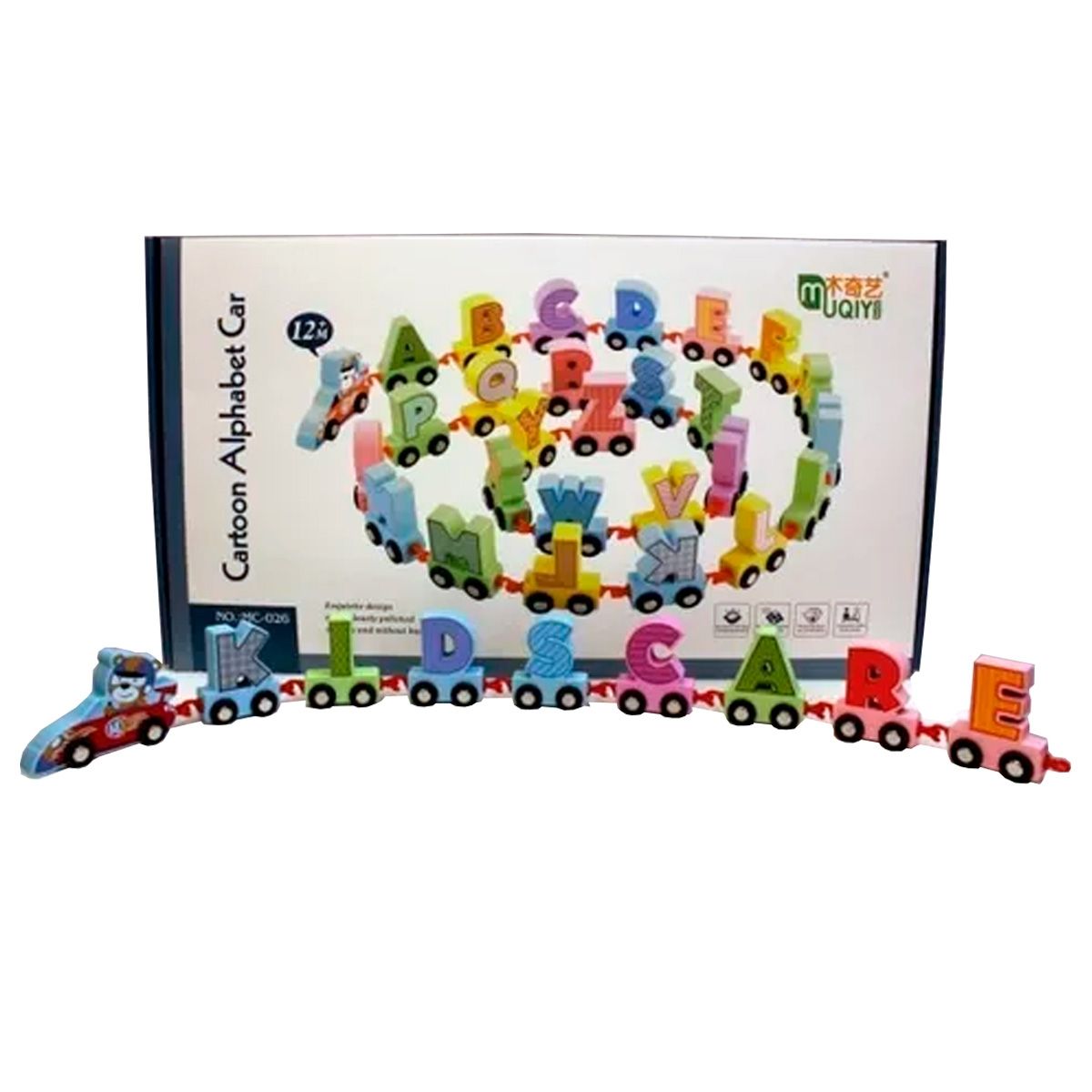 GENERICO - Tren Madera Didáctico Abecedario Encaje Niños