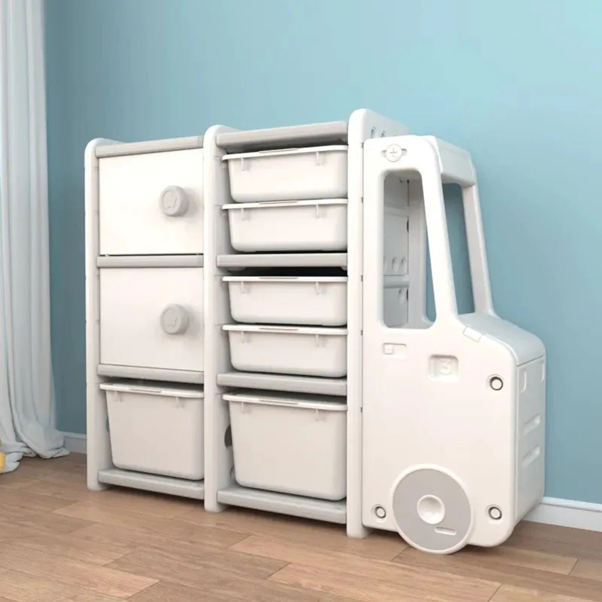 GENERICO - Estante Organizador Camión para Niños 2 cuerpos