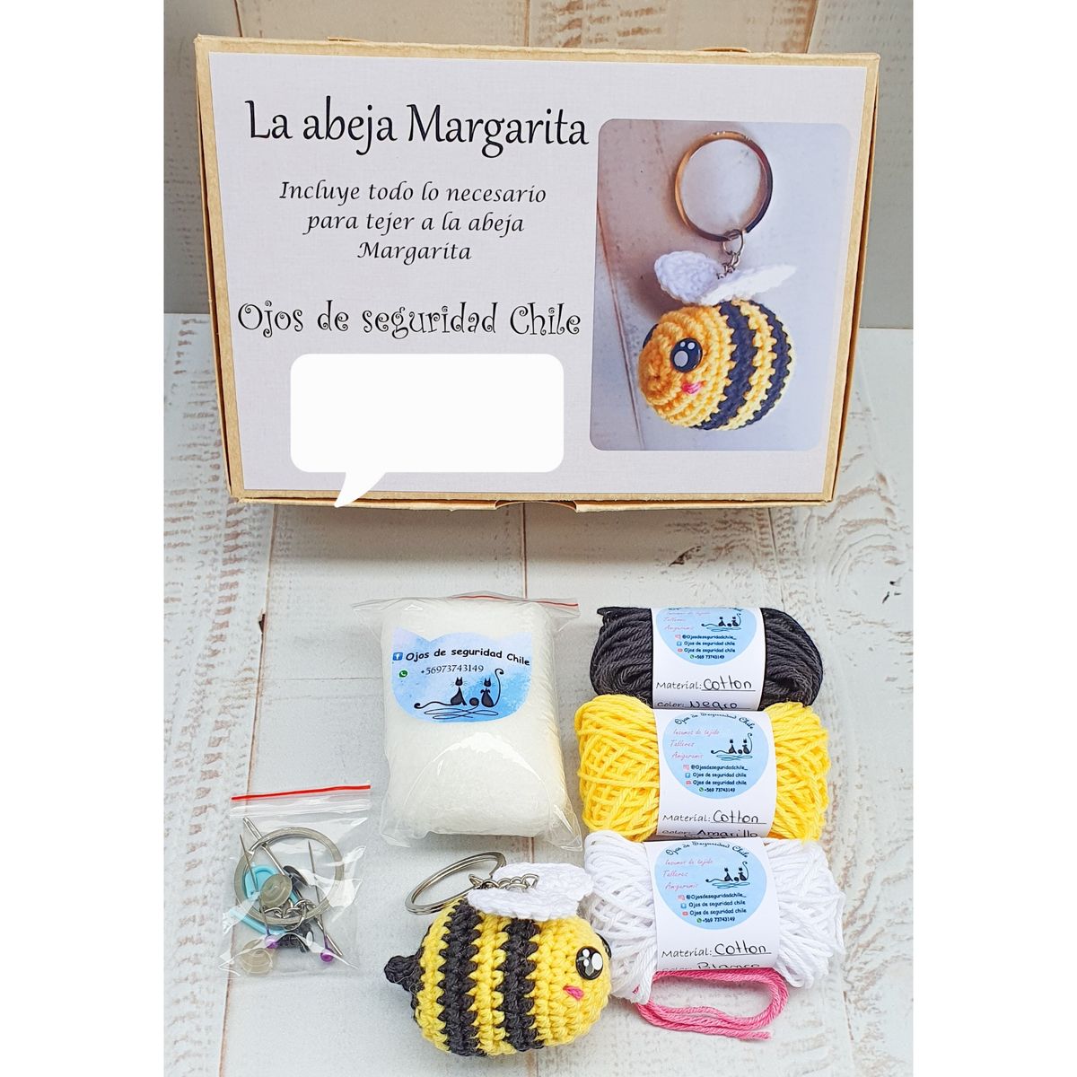 ARTESANIAS CHILENAS - kit de amigurumis Abeja margarita