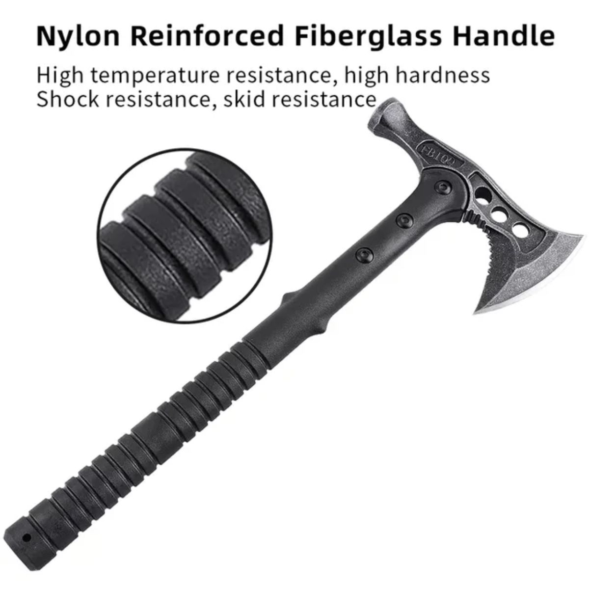 GENERICO - Hacha Para Supervivencia Con Martillo Camping Caza Multiuso