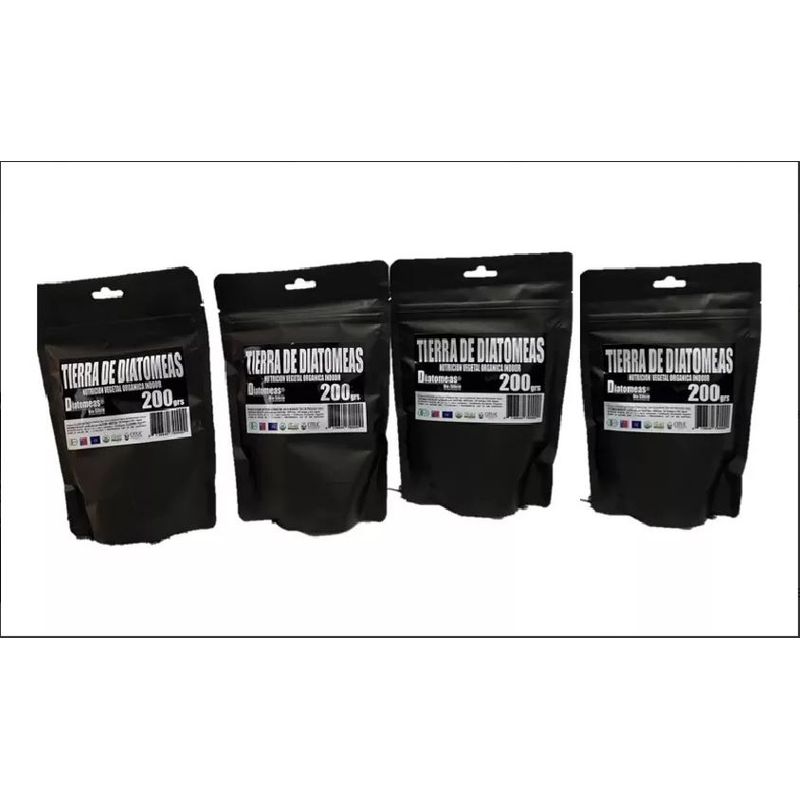 GENERICO - Tierra De Diatomeas Bolsa 200 Grs Certificada Pack X 4 Unid