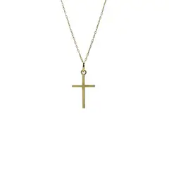 JOYAS MYTOKE - Cruz Mediana Oro 18 Kilates Collar Garantizado Juvenil Unisex