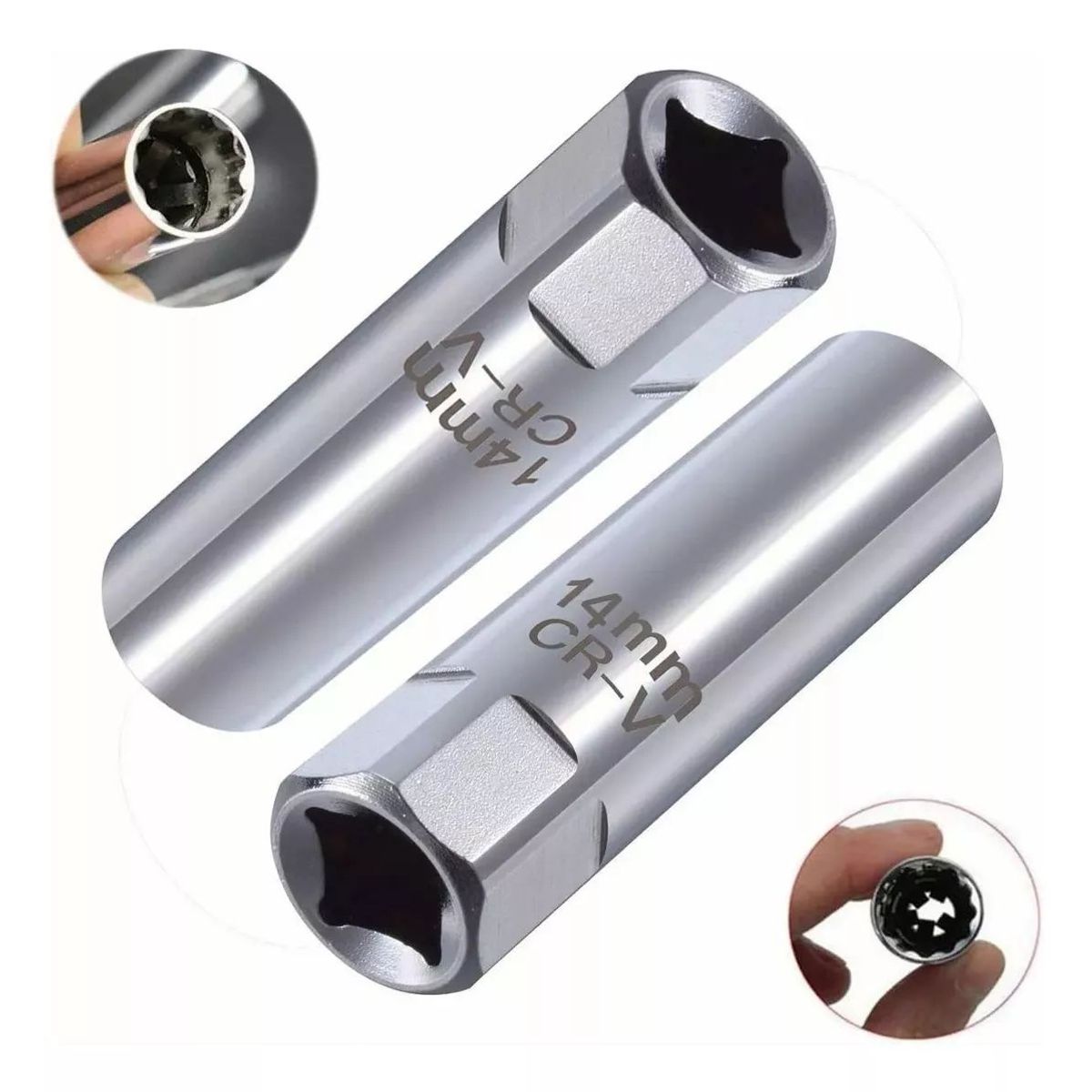 KUANGYE - Dado Para Bujía 14 Mm Poligonal 3/8 Crv Profesional