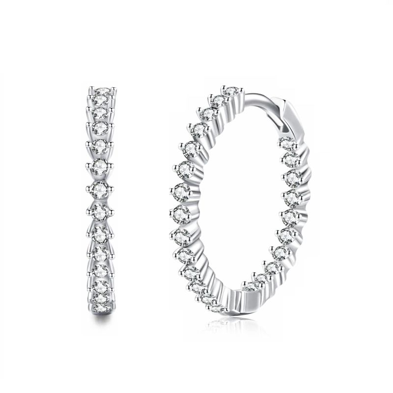 LA GARZA - Aros Mujer Plata Argolla Circones