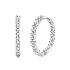 LA GARZA - Aros Mujer Plata Argolla Circones