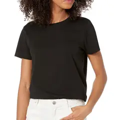 EVERSO - Pack 3 Polera Manga Corta Algodón Mujer Básicos-Negro