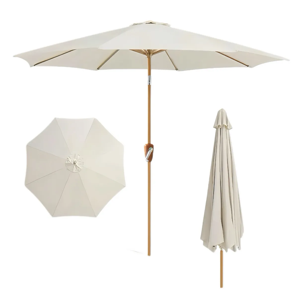 ELEMENT DESIGN - Quitasol con Manivela para Elevación UV Impermeable 260cm