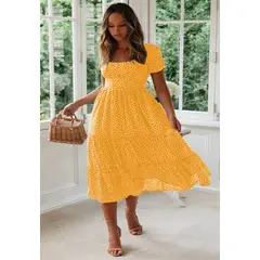 TIOZONEY - Vestido Largo Algodón Mujer