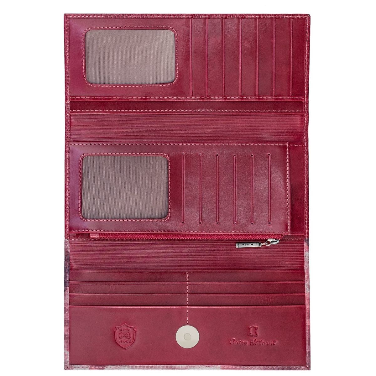 MIURA - Billetera Mujer Miura Mod Giulia  Cuero Natural  con protección RFID