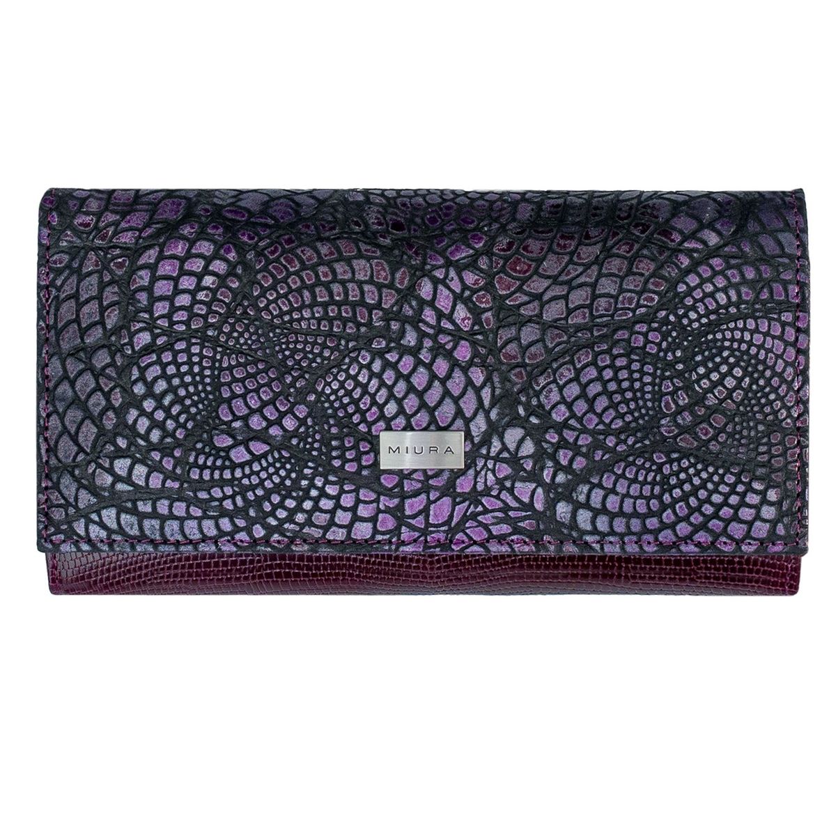 MIURA - Billetera Mujer Miura Mod Giulia  Cuero Natural  con protección RFID