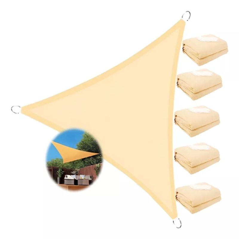 GENERICO - X5 Toldo Vela Triangular 5x5 Vela Sombra Carpa Toldos Lona