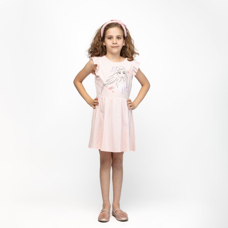 DISNEY - Vestido Niña Elsa Silueta Frozen Rosa Disney