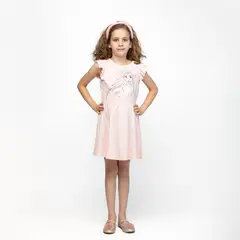 DISNEY - Vestido Niña Elsa Silueta Frozen Rosa