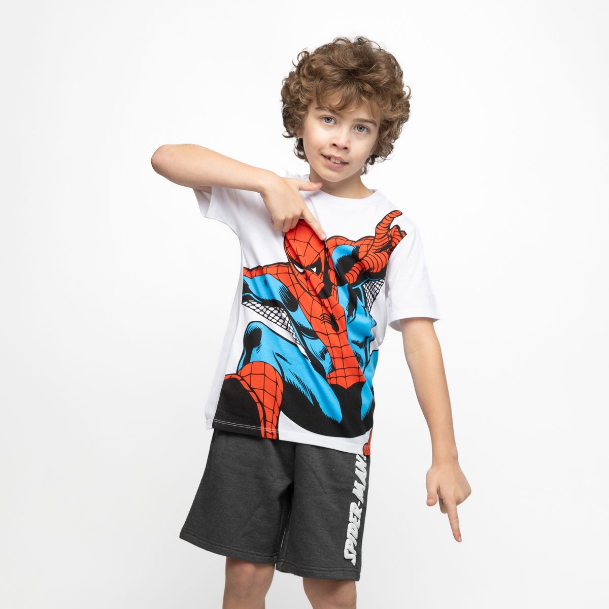 MARVEL - Conjunto Niño Spiderman Caída Blanco Marvel