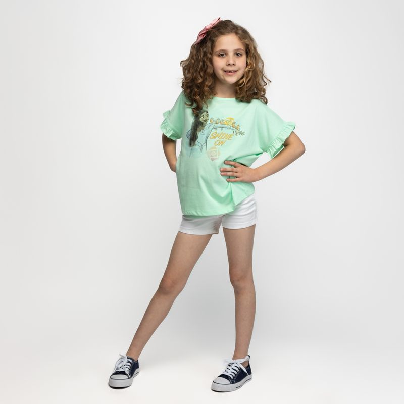 DISNEY - Polera Niña Shine On Wish Verde Disney