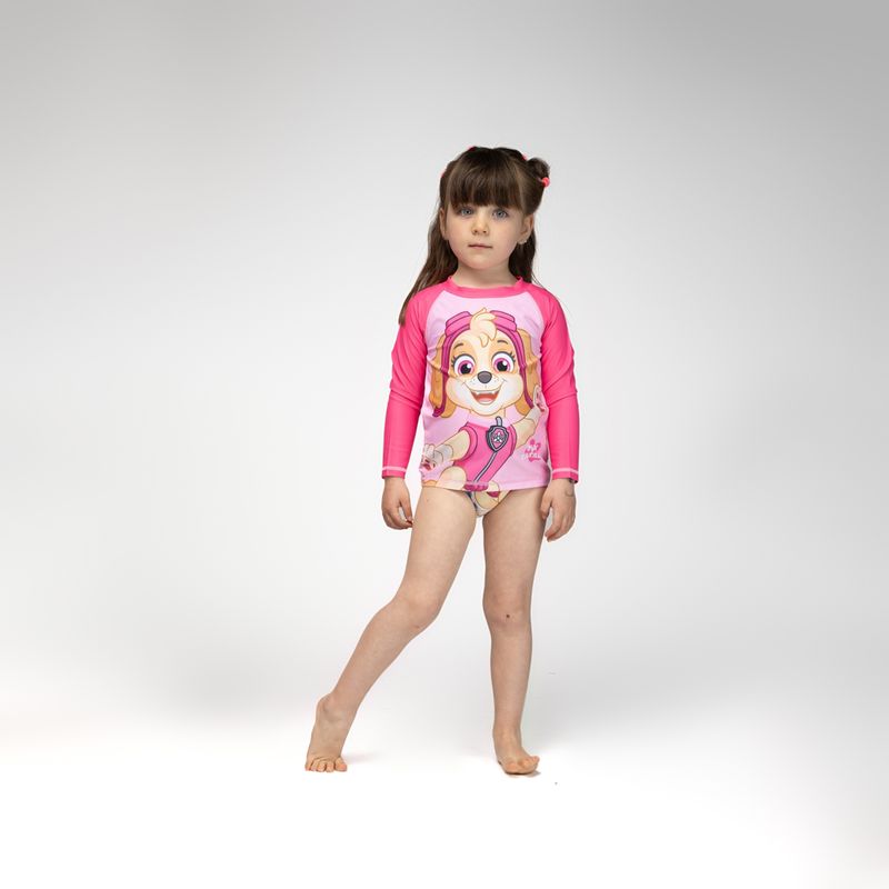 PAW PATROL - Polera Uv Niña Skye Huella Rosa Paw Patrol