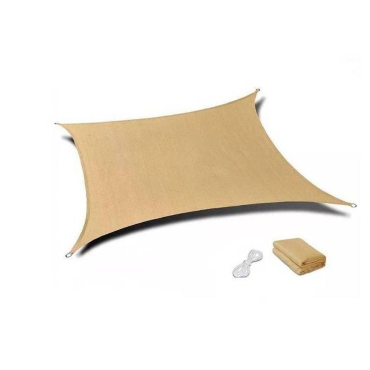 GENERICO - Toldo Vela Cuadrado Sombreado  4x4 mts