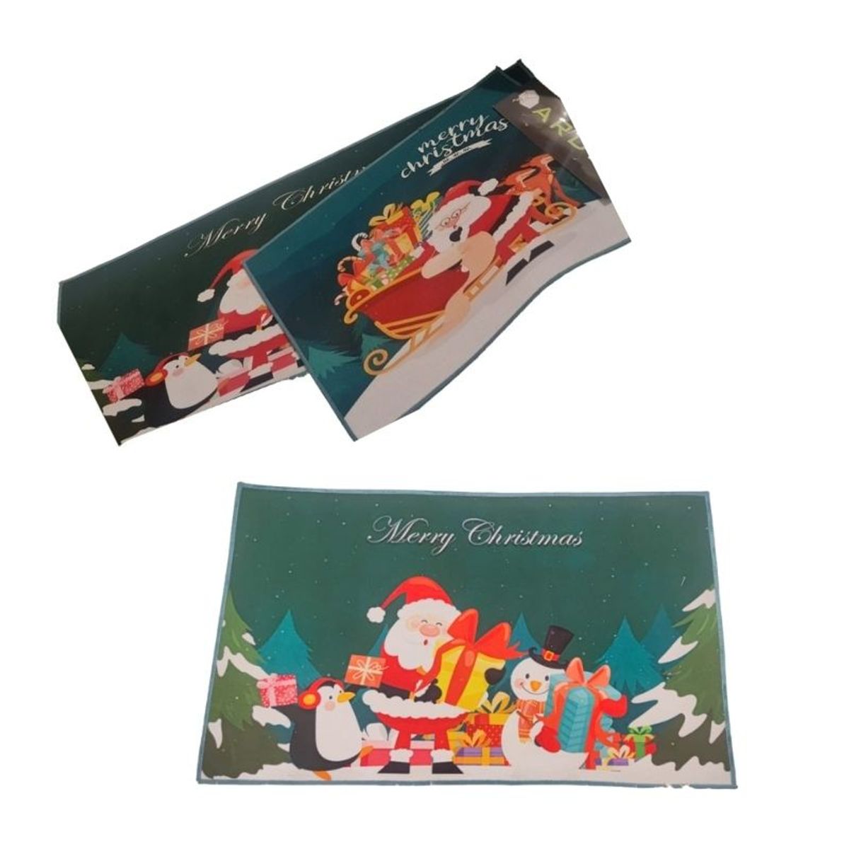 GENERICO - Set de alfombras para cocina Con bajada De Cama Navideña