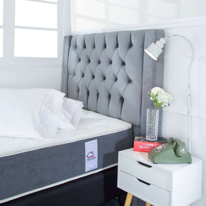GENERICO - Respaldo Focus 1.5 plazas Felpa Gris