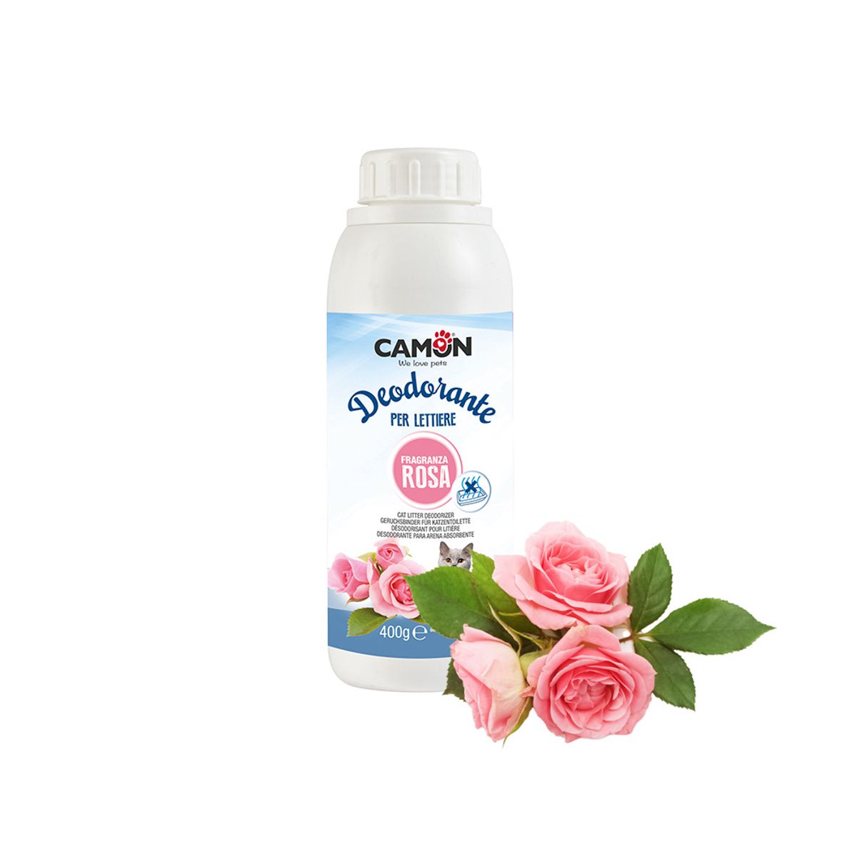 CAMON - Desodorante Sanitario Camon para Gatos Rosa 400gr